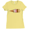 quadruple dip towe Ladies Fitted T-Shirt