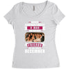Never Underestimate A Man Who Watches Friends And Was Born in December Women's Triblend Scoop T-shirt