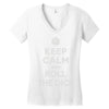 keep calm and roll the dice Women's V-Neck T-Shirt