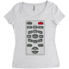 rude remote control, ideal funny birthday gift or present Women's Triblend Scoop T-shirt