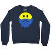 bearded smiley face Crewneck Sweatshirt