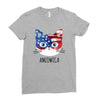 4th of July Ladies Fitted T-Shirt