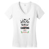 Weekend Forecast Camping With A Chance Of Drinking Women's V-Neck T-Shirt