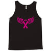 breast cancer ribbon with wing Tank Top