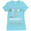 santa aquarius christmas ugly t shirts Ladies Fitted T-Shirt