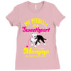 my pitbull is a sweetheart Ladies Fitted T-Shirt