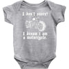 i don`t snore! i dream i am a motorcycle Baby Onesie