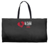 love and a dog life Weekender Totes