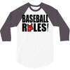 baseball rules 3/4 Sleeve Shirt