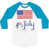 july 4th 3/4 Sleeve Shirt
