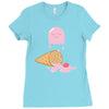 ice cream ghost Ladies Fitted T-Shirt