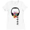headphone Ladies Fitted T-Shirt
