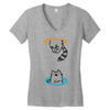 portal cat Women's V-Neck T-Shirt