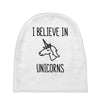 i believe in unicorns Baby Beanies