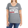 funny installing muscles, ideal gift, birthday present Ladies Curvy T-Shirt