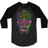 skull neon 3/4 Sleeve Shirt