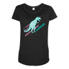 ask me about dinosaurs Maternity Scoop Neck T-shirt