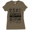 Born In December Ladies Fitted T-Shirt