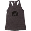 wolf howling at moon Racerback Tank
