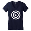 capitan america sticker vinyl decal Women's V-Neck T-Shirt