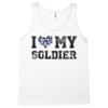 i love my soldier navy camouflage Tank Top