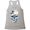 the great wave off skull Racerback Tank