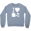 i love house music dj baseball Crewneck Sweatshirt