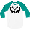 evil pumpkin face halloween costume 3/4 Sleeve Shirt