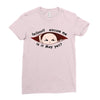 May Peeking Out Asian Baby Boy Ladies Fitted T-Shirt