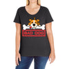 bad dog 3 Ladies Curvy T-Shirt
