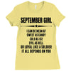 Super September Girl Ladies Fitted T-Shirt