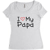 I Love My Papa Women's Triblend Scoop T-shirt