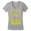 chemical element for iron man Women's V-Neck T-Shirt