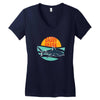 Daddy Shark Women's V-Neck T-Shirt