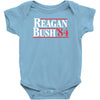 reagan bush '84 80's retro political party Baby Onesie