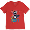 who loves husky V-Neck Tee