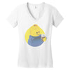 ugly lego drink coffee Women's V-Neck T-Shirt