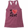 i love meat Racerback Tank