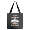 daddy and daughter  always heart to heart Tote Bags