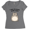 i am in love with cats Women's Triblend Scoop T-shirt