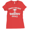 the best daddy Ladies Fitted T-Shirt