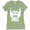 man beard Ladies Fitted T-Shirt
