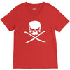 biker pirate skull bones swords V-Neck Tee