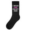 i wear pink for my mom breast cancer Socks