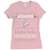 aquarius christmas ugly sweater Ladies Fitted T-Shirt