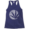 cannabis fingerprinting (white) Racerback Tank