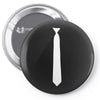skinny white tie Pin-back button