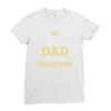 the best kind of dad raises a teacher. father's day gift for dad. Ladies Fitted T-Shirt