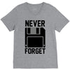 never forget floppy disk V-Neck Tee