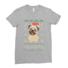 ugly sweater dog Ladies Fitted T-Shirt